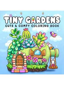 1pc Tiny Gardens :Coloring Book For Adults And Teens, Easy Colouring Book Super Cute Designs Of Cozy, Hygge Spaces For Relaxation (Cozy Spaces Coloring) .Back To School A Relaxing Gift For Friends, Couples, And Family 12 Color Marker Painting Kit (Default Without Pen) Set