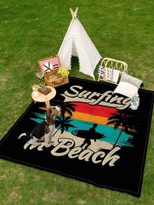 1pc Waterproof & Sand-Proof Outdoor Picnic Mat/Beach Towel, New Design, Fresh Pattern, Suitable For Camping & Picnic - Multicolor - View 5