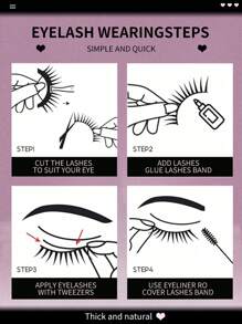 5 Pairs 3D Faux Mink Cat Eye False Eyelashes - Hypoallergenic Fluffy Lightweight Natural-Looking Lashes For Dramatic Foxy Eyes Strip Lashes, Lashes, Eyelashes, Fake Lashes