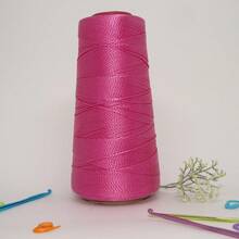 Queen Thick Polypropylene Crochet Thread Box Braids, Braids, Handmade Work 500 Meters - 玫紅色 - 查看 1