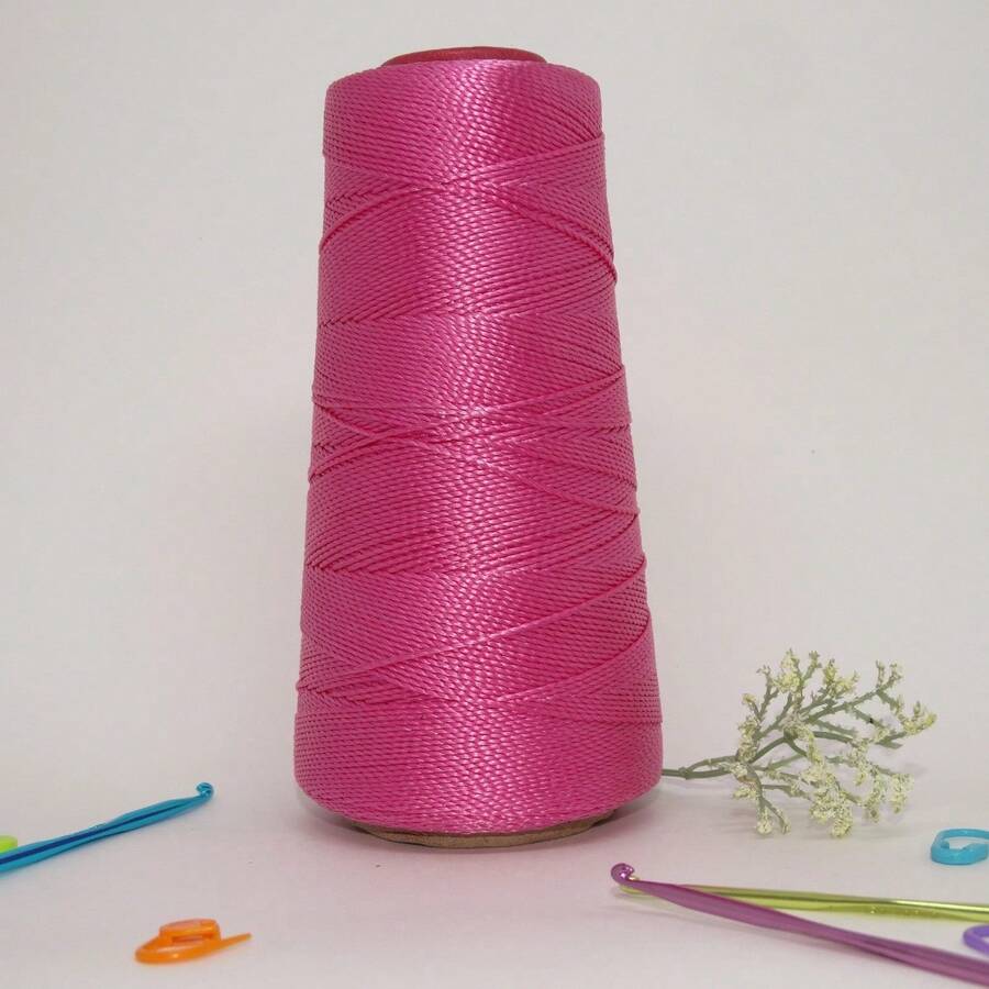 Queen Thick Polypropylene Crochet Thread Box Braids, Braids, Handmade Work 500 Meters - 玫紅色 - 查看 1