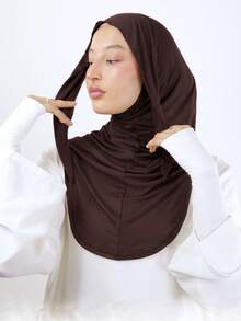 1 件女士纯色巴拉克拉法帽头巾，弹性头巾，透气，舒适，吸湿排汗，适用于日常生活、运动、瑜伽、健身和时尚穿着