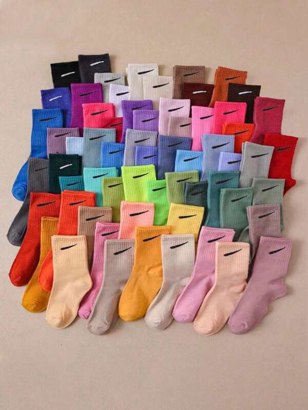 10 Pairs Children Solid Color Fashionable Comfortable Sport Ankle Socks