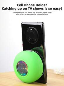 Tragbarer kabelloser Lautsprecher mit großem Saugnapf - Mini Subwoofer für Zuhause, Saugnapf Lautsprecher für Schreibtisch & Bad, wasserdicht