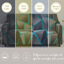 弹力印花沙发套，可清洗，适合客厅、卧室、办公室装饰 - 四季皆宜 - 彩色 - 查看 9