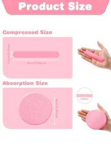 200pcs Compressed Facial Cleansing Sponges - Made Of Synthetic Cellulose Fiber, Breathable, Soft And Comfortable, No Irritating Chemicals Or Odor, Safe And Gentle On Skin. Lightweight, Compressed Into Stick Shape For Easy Portability, Expands Into Round Shape When Soaked In Water. Suitable For Daily Life, Travel, Gathering, Office, Camping, Etc. Can Also Be A Perfect Gift Choice For Women.
