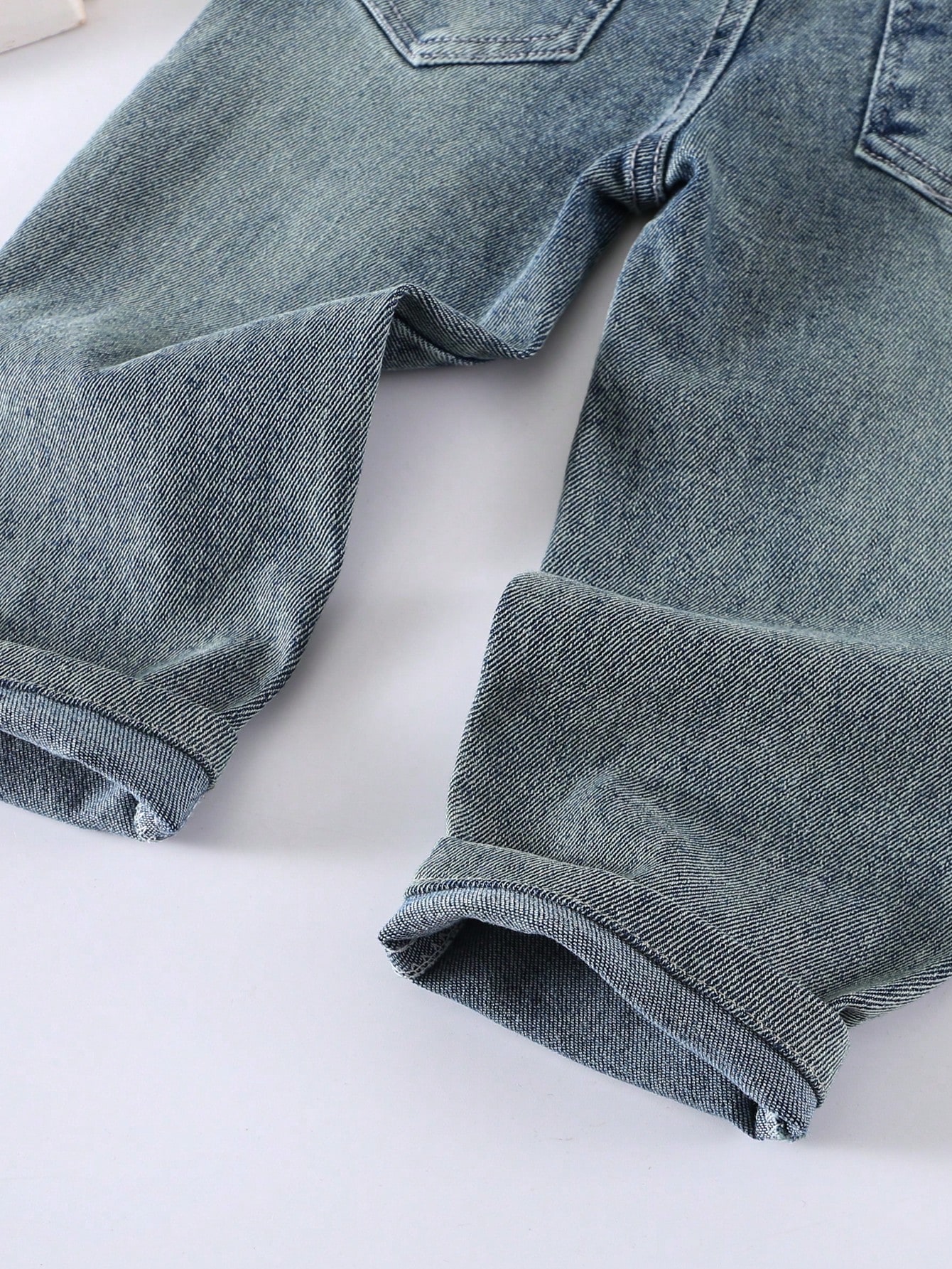 بنطال جينز كاجوال للأولاد مع جيوب، مناسب لجميع الم...