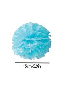 10/20/30pcs, Holiday Decorative Paper Flower Balls, Pompoms, Colorful Artificial Flowers, Wedding Party Backdrop Decor Props, Linkable And Hanging Fake Flowers