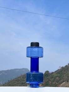 1pc Plastic Dumbbell Shape Water Bottle, Refillable, Large Capacity Sports Water Container, Creative & Personal Plastic Cup' - Multicolor - View 11