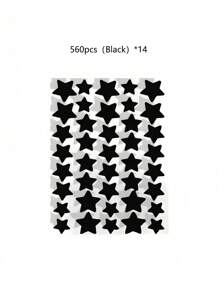 1120/840/560/280 Pcs Star Stickers, Back To School,Halloween & Christmas Decoration Stickers, Colorful Five-Pointed Star Stickers For Party, Holiday Photo Decoration, Face Decor Stickers (1 Sheet Per Color), For Decoration Only (Not For Makeup)2000/1400/160/80/40