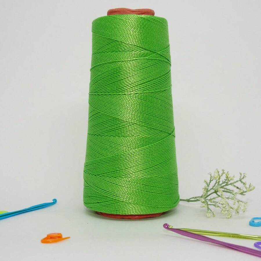 Queen Thick Polypropylene Crochet Thread Box Braids, Braids, Handmade Work 500 Meters - 開心果綠 - 查看 1