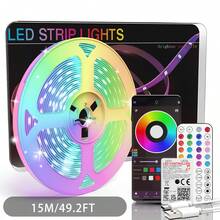 NBBUFF 3ft-100ft(2 Rolls 50ft) Smart LED Strip Lights For Home Decor, With App Control And IR Remote Adhesive Backing Adjustable Brightness Music Sync Timing DIY Scene Modes, LED Lights For Room Decor TV Backlight Birthday Party Kitchen Bedroom Decor Gifts - Multicolor - View 15
