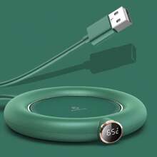 USB Tischbecher Wärmer Pad [3-Stufen Smarte Temperaturkontrolle] | 55-75°C konstante Temperatur Milcherwärmung | Büro & Zuhause Tassen Heizplatte | Digitale Anzeige Verbrühschutz Isolationsplatte | Kaffee & Milch Warm Getränke Essentielle