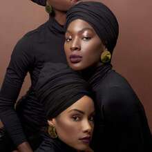 4 件装女士纯色头巾帽 - 多功能时尚无檐头饰，适合户外休闲穿着，具有防尘设计、隔热和可转换围巾包裹功能