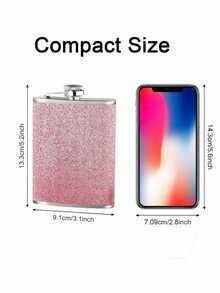 1 件不锈钢女士醒酒瓶，适用于威士忌、白酒、饮料，适合旅行、野餐、节日，是旅行爱好者的理想礼物