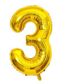 1pc 40-Inch Gold Color Number Foil Balloon, Birthday Party Decor, Photo Backdrop