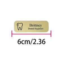 1PC Personalized Name Brooch Dental Name Tag Dentist Dental Assistant Dental Health Care Staff RDH Name Badge Orthodontic Doctor Personalized Name Tags, Gifts For Trusted Doctors