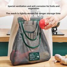 1 Sommer Obst- und Gemüse-Hängetasche für Zwiebel, Ingwer und Knoblauch Lagerung. Tragbare Netzttasche. Handgehaltene Cut Out atmungsaktive Haushaltslagerungstasche. Multifunktionale Küchen-Lagernetz-Tasche. Obst, Gemüse, Ingwer und Knoblauch Wandorganizer | Essenzielles Wohnzubehör