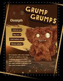 Spin Master 7-Inch Official Plush Doll From The Golden Monster Series, Cute And Funny Monster Collectible, Great Birthday Gift For Friends, Realistic Teeth Ugly Monster - Gold Rush Hmmings - View 4