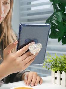 1pc Kindle Transparent Glitter Protective Case With Ring Holder, Compatible With Kindle Paperwhite 12th Gen 2024, Fits 6" Kindle (11th Gen, 2022/2024), Anti-Drop, Kindle Handle Accessory, Full Coverage Clear Hard Shell, Soft Silicone Case, Light-Weight Protection, Gift For Book Lovers - Multicolor - View 3