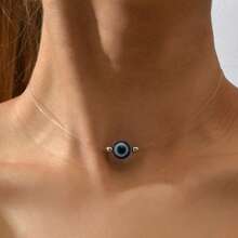 1pc Stylish Casual Punk Demon Eye Invisible Necklace - Multicolor - View 3
