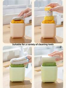 1 Dispensador de jabón líquido con forma de gato adorable, dispensador de detergente para lavar los platos, vuelta al colegio