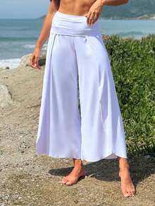Beach Cover-Up Pants Jumpsuit - Blanco - Ver 5