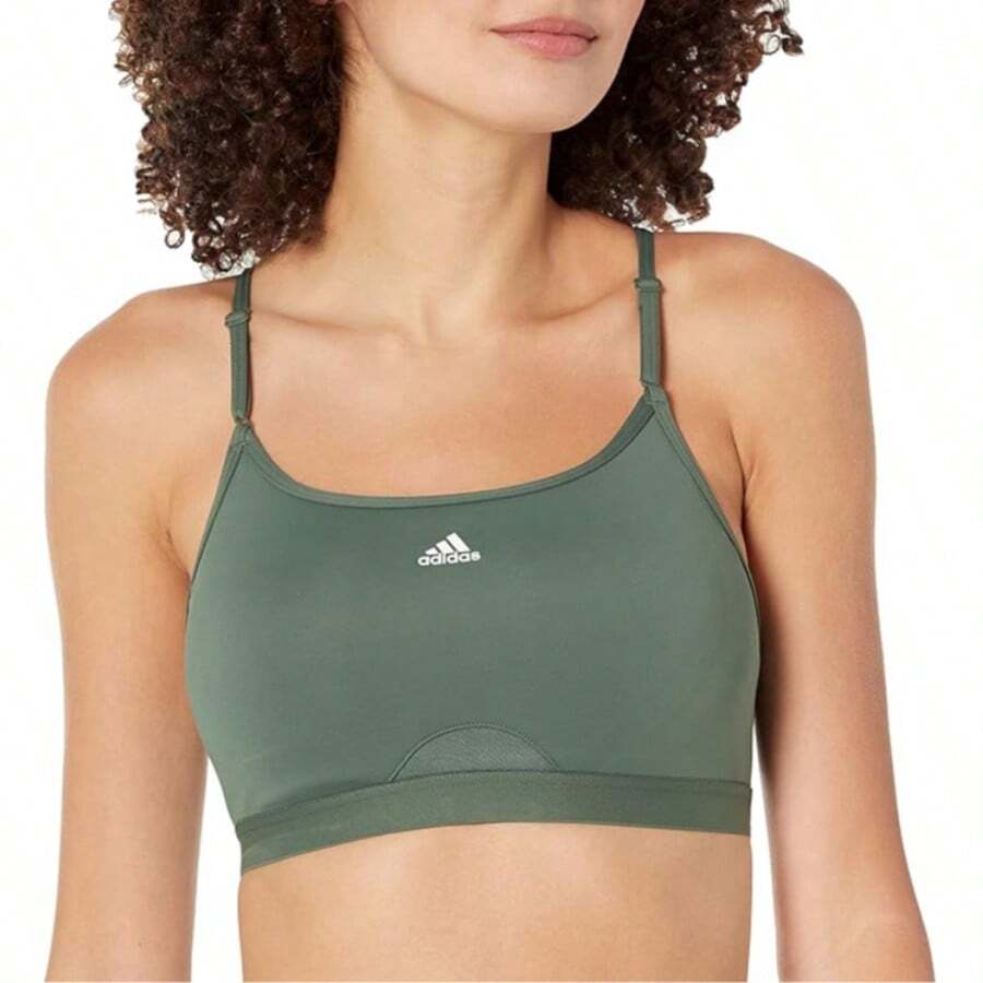 Adidas AEROREACT LS P WORKOUT BRA - Grey - View 1