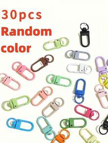 [合金旋转钥匙扣挂钩] 10 个装合金旋转龙虾扣钥匙扣 - 多功能弹簧钩钥匙圈，适用于手提包和配饰