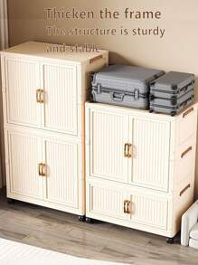 5/4/3/2/1 Layer No-Assembly Foldable Wardrobe Thickened Storage Cabinet, Home/Bedroom Use, Baby/Kids Clothes Closet For Women Storage Organizer Travel Essentials Back To School