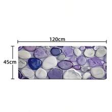 1 tấm thảm nhà tắm họa tiết sỏi sang trọng, trang trí nhà cửa/phòng tắm/bếp, bề mặt đệm mềm mại, thảm chống mỏi, phong cách tối giản sang trọng, chân thư giãn, thảm trải sàn, thảm trải sàn ngoài trời, thảm chùi chân, trang trí mùa thu, phụ kiện phòng tắm, trang trí lối vào trường học - Màu tím - Xem 11