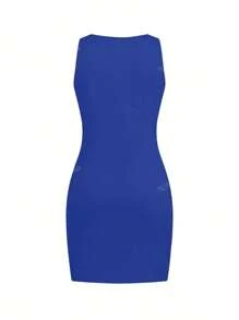 Set estivo casual da donna, composto da maglietta senza maniche tinta unita e gonna, top aderente e abito aderente, adatto per spiaggia e vacanze