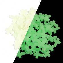 50pcs Plastic Cross Beads For DIY Jewelry Making, Suitable For Bracelets And Necklaces - Luminous - View 1