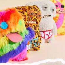 ZURU FUGGLER 9inch Fluffy Plush Monster Toy With Banana Print Underwear - Funny Ugly Doll Gift Collection