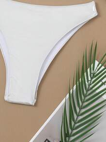 3pcs Set European & American Fashion Sexy Bandeau Bikini & Cover Up