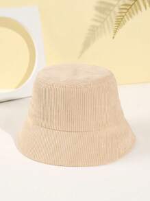 1pc Unisex Corduroy Bucket Hat, Casual Sun Protection, Versatile