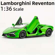 1:36 Model Car Reventon Car Model, Diecast Zinc Alloy Pull Back Model Toy Car, Doors Open, Collection Kids Toy For Aged 3 And Up