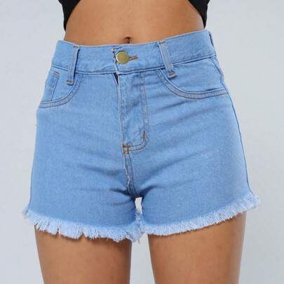Shorts Jeans Feminino Juvenil Estampado NY Style Modelo Premium