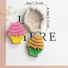 Ice Cream/Popsicle Silicone Mold, Cake Decorating Tools For Fondant, Chocolate, Candy, Cake Topper Accessories - Beige - View 6