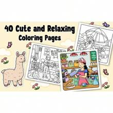 [Must-Have For Hand Painting]: Cozy Girl Life - Coloring Book, Presents Beautiful Scenes In A Minimalist Art Style, Helps You Easily Color And Express Your Unique Creativity In A Relaxing Way. Even On A Busy Day, You Can Relax And Immerse Yourself In Nature. Suitable As A Gift For Mother's Day, Father's Day, Children's Day