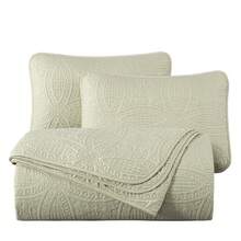Austin Oversized Bedspread Set 3-Piece Ultrasonic Quilted Soft Lightweight Microfiber Coverlet For All Season - 譚 - 查看 5