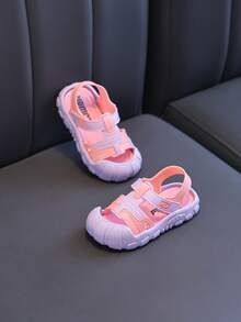 1 Pair Kids Sports Sandals, Summer Boys/Girls Anti-Slip Soft Bottom Two-Tone Toddler Beach/Water/Outdoor Play Shoes