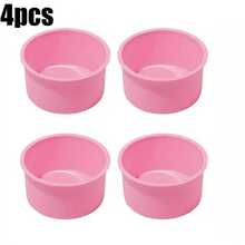 12/6/4/2/1pcs 4-Inch Silicone Mini Cake Molds, Reusable Cupcake Liners, Muffin Cups, Rainbow Cake Molds, Cheesecake Molds, Mousse Dessert Molds, Suitable For Outdoor, Kitchen, Bakery, Wedding Party, Essential Baking Molds - Multicolor - View 11