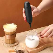 1pc Handheld Electric Milk Frother, Electric Egg Beater, Coffee Frother With Stainless Whisks, Foam Maker For Milk, Kitchen Tool (Battery Not Included) - Multicolor - View 1