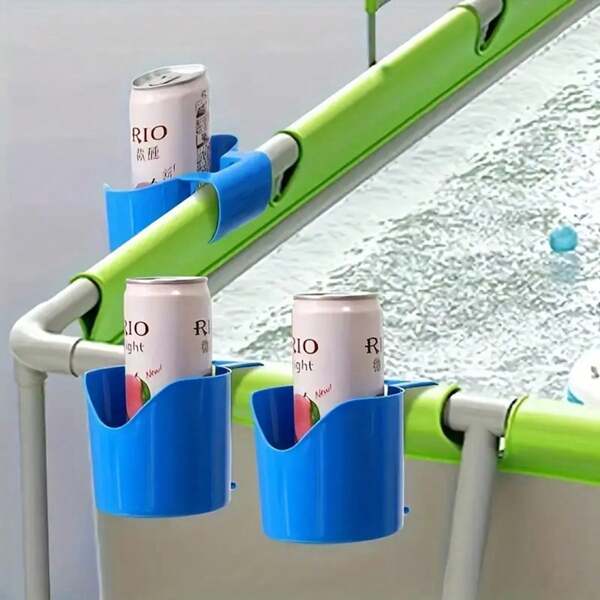 1/2 piezas Estantería de almacenamiento para piscina, portavasos de bebidas/cerveza, soporte para desinfectante de manos, accesorios de jardín y piscina, accesorios inflables flotantes para piscina, gestión de piscina