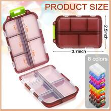 10 Grids Small Pill Cases Organizer Box Weekly Travel Pill Organizer Portable Pocket Pill Case Holder Plastic Container Box - Multicolor - View 3