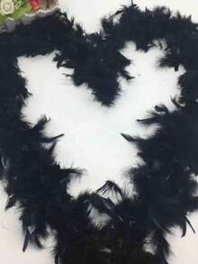 [Multi-Scenario Stunner] INS Blogger's Secret! Feather Tassel Scarf - Brings A Dramatic Atmosphere To Birthday Parties, Race Meets, New Year's Eve. Feather Product With Minor Shedding, A Gentle Reminder. Halloween - Multicolor - View 8