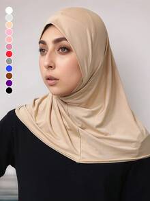 1/2 Pezzi Sciarpa Interna Turbante da Donna: Stile Tinta Unita Elasticizzata Cappello Sciarpa - Casual, Comoda, Morbida e Traspirante Per Uso Quotidiano