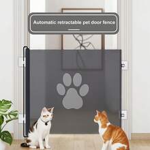 1 件装宠物围栏楼梯门隔离猫狗宠物屏障宠物隔离网，便携式可折叠宠物隔断栅栏，保护宠物狗防护网围栏 - 彩色 - 查看 2
