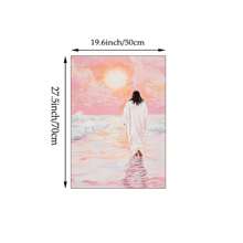 1pc Jesus Walking On Water Wall Art Picture Savior Prints Canvas Painting Jesus In Nature Poster Girly Religious Decor For Bedroom ,Living Room ,Office Room Decor ,Christian Gifts, Unframed Or Framed